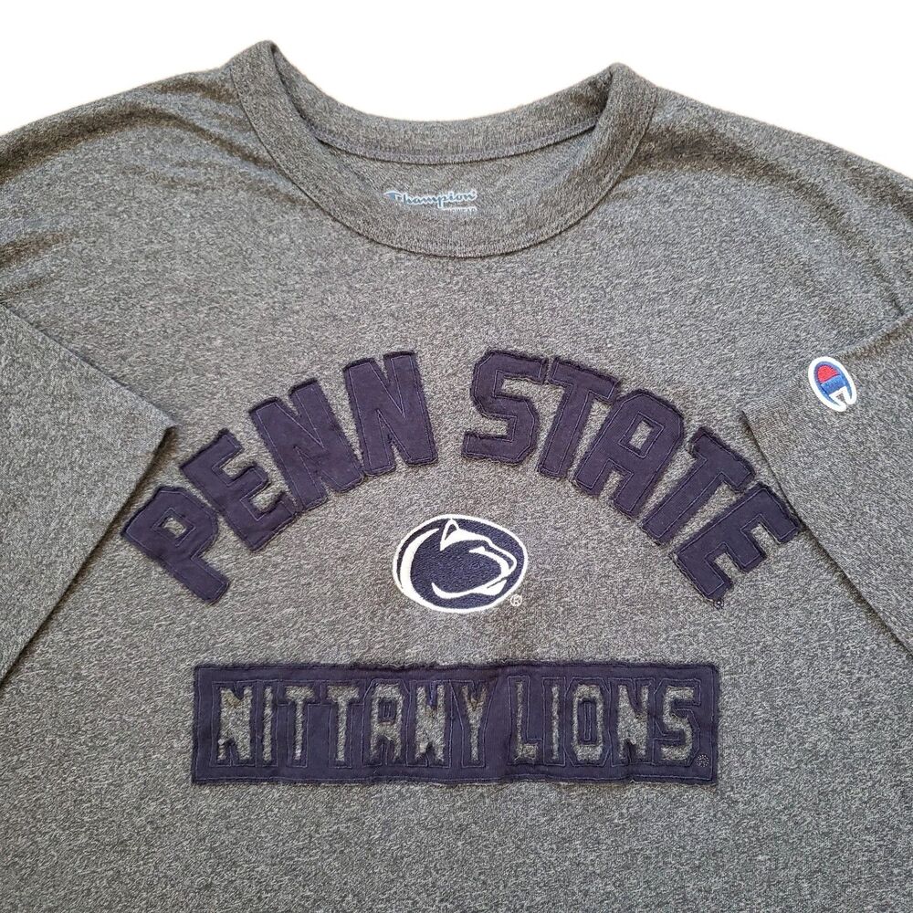Champion Penn State Nittany Lions Size L(FITS M) Mens Gray T-Shirt NCAA PSU